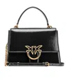 Pinko Love Bag Glossy Handbag With Handle And Shoulder Strap