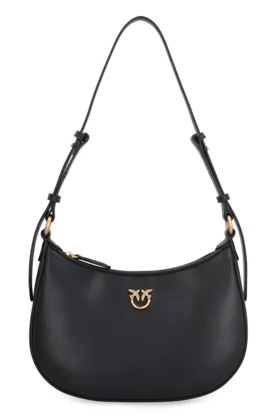 Pinko Mini Love Bag Half Moon Simply In Black-antique Gold