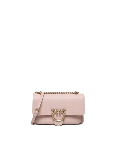 Pinko Love Bag In Leather In Pink