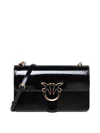 Pinko Love One Mini Light Logo Plaque Shoulder Bag In Gold