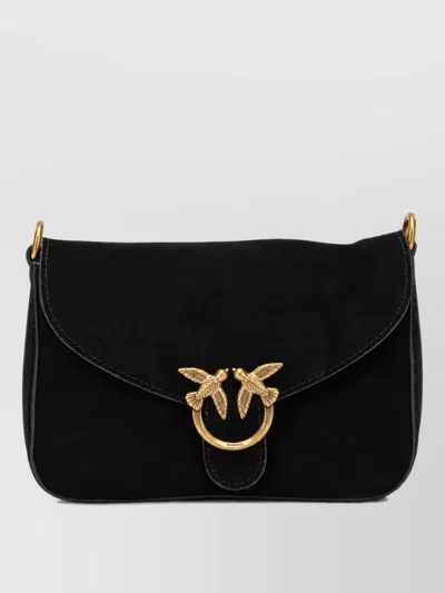 Pinko Love Bag Leather Clutch Bag In Black