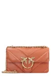 Pinko Love Bag Mini Leather Crossbody Bag In Brown
