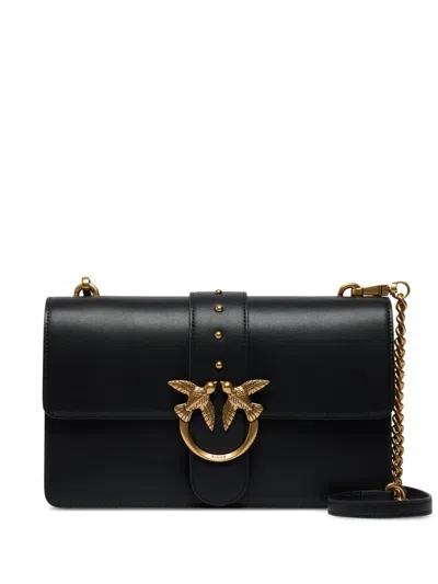 Pinko Love Bag One Medium Handbag In Leather In Black