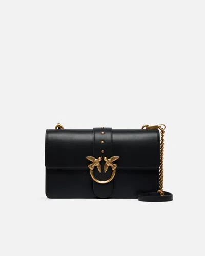 Pinko Love Bag One Medium Handbag In Leather In Black