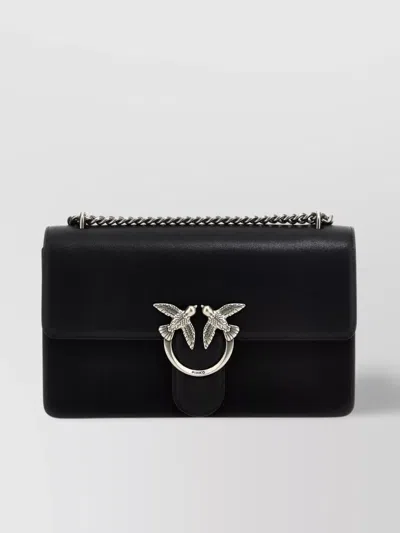 Pinko Love Bag One Simply Chain Strap Crossbody In Black