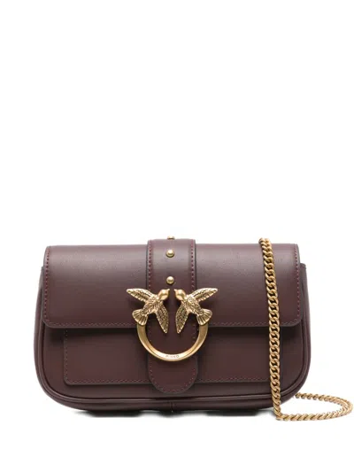 Pinko Love Bag One Simply Pocket Crossbody Bag In Brown