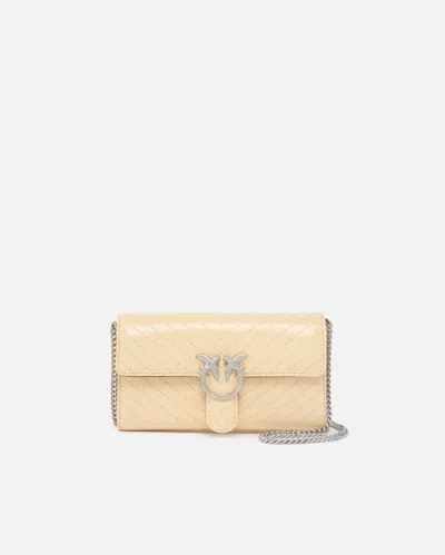 Pinko Love Bag One Small Crossbody Bag In Leather