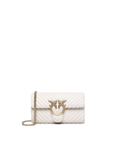 Pinko Love Bag One Wallet Chevron Wallet In White