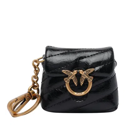 Pinko Love Bag Puff Airpods Case In Black