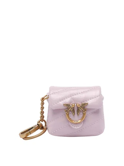 Pinko Love Bag Puff Airpods Case In Neutral