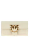 Pinko Love One Wallet Beige Crossbody Bag With Love Birds Detail In Smooth Leather Woman