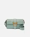 Pinko Love Bag Slouchy Medium Size Cloudy Leather Shoulder Bag