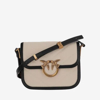 Pinko Love Bag Square Bag In Canvas And Leather