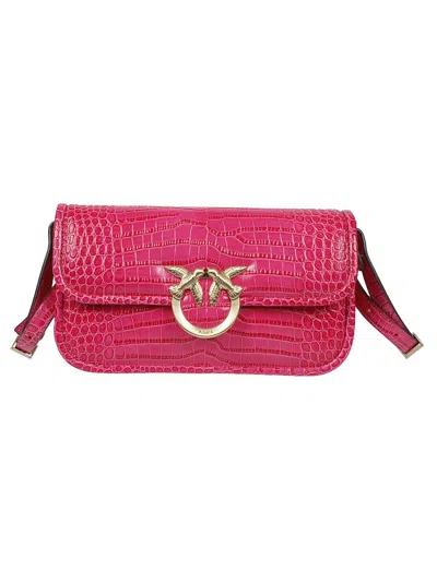 Pinko Love Baguette Crossbody Bag In Pink