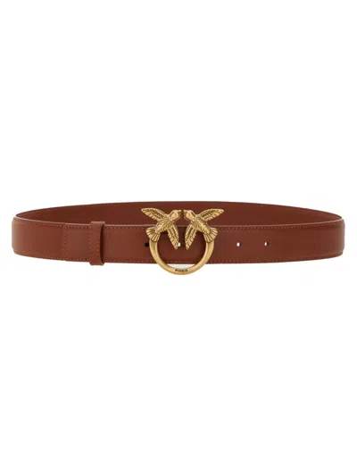 Pinko Love Berry Belt In Beige