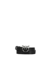 Pinko Love Bird Buckle Belt In Black