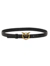 Pinko Ceinture Large Love Birds En Cuir 4cm In Black