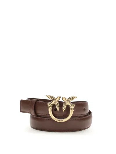 Pinko Love Berry Belt In Brown