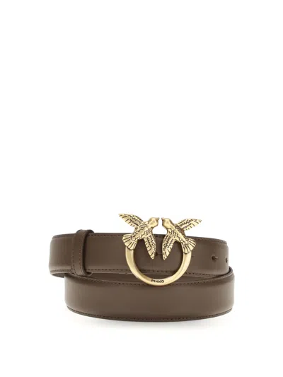 Pinko Love Berry Belt In Brown