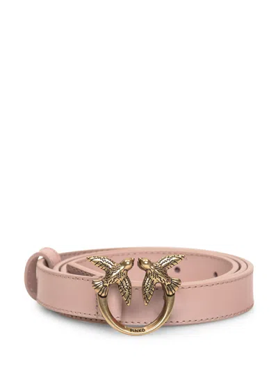 Pinko Love Berry Belt In Cipria Gold