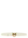 Pinko Fine Ceinture Love Birds En Cuir 2cm In Multicolor