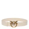 Pinko Fine Ceinture Love Birds En Cuir 2cm In White