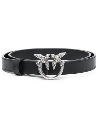 Pinko 'love Berry' Belt With Logo Buckle