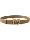 Pinko Ceinture Love Birds En Cuir 3cm In Brown