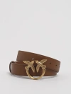 Shop Pinko Love Berry H3 Belt In Cuoio