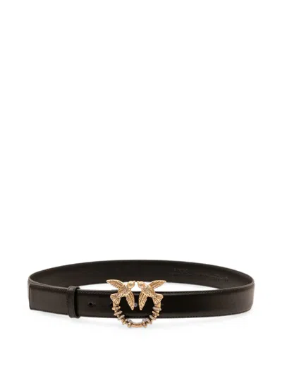 Pinko Love Berry Leather Belt In Multi