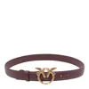 PINKO PINKO LOVE BERRY LOGO PLAQUE BUCKLE BELT