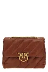 Pinko Quilted Chain Strap Satchel Bird Embellishment