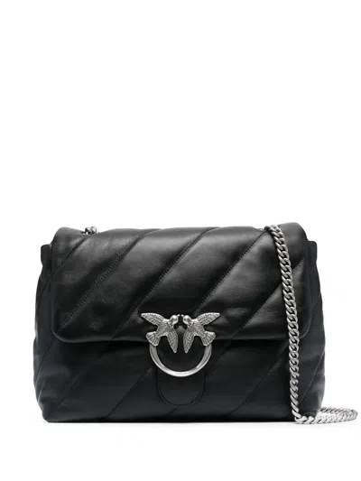 PINKO LOVE BIG PUFF LEATHER SHOULDER BAG