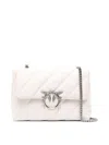 Pinko Baby Love Quilted Leather Shoulder Bag In White