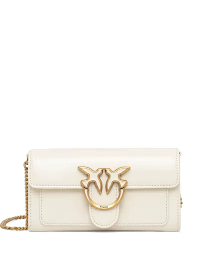 Pinko Love-bird Embellishment Chain-strap Satchel In White
