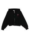 Pinko Love Birds-appliqué Hoodie In Black