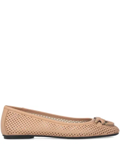 Pinko Love Birds Ballet Flats In Neutral