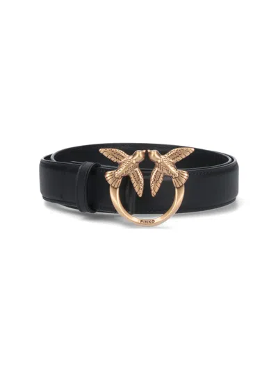 Pinko Love Birds Belt In Black