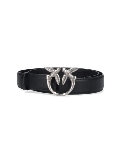Pinko 'love Birds' Belt In Black