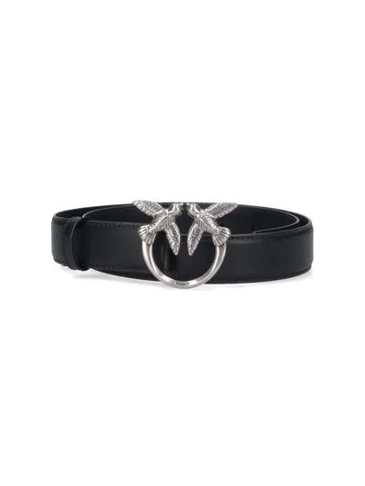 Pinko Love Birds Belt In Black