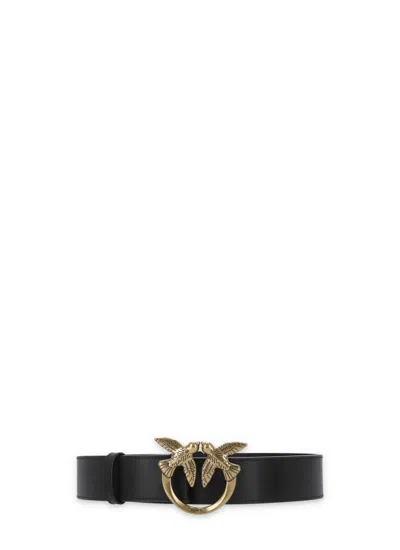 Pinko Love Birds Belt In Black