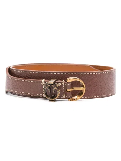 Pinko Love Birds Belt In Brown