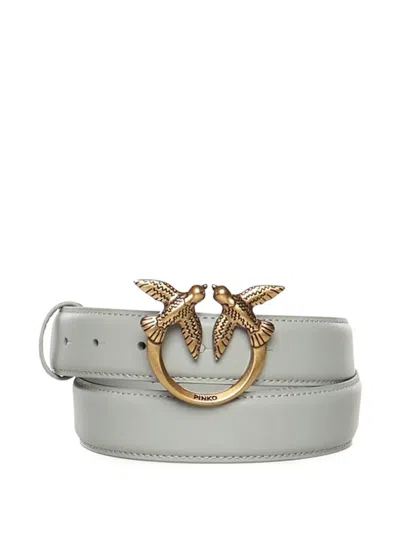 Pinko Love Birds Belt In Gray