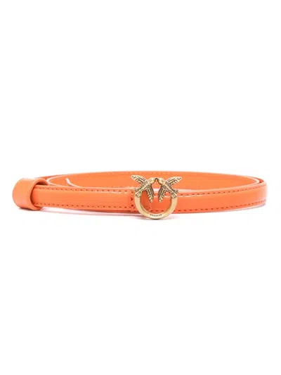 Pinko Love Birds Belt In Orange