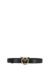 Pinko Ceinture Large Love Birds En Cuir 4cm In Black