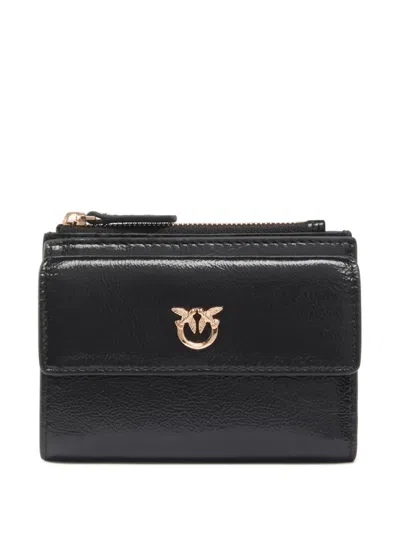Pinko Love Birds Bi-fold Wallet In Black