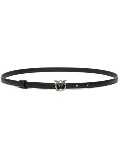 Pinko Love-birds Buckle Belt In Black