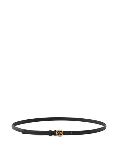 Pinko Love Birds Buckle Belt In Black