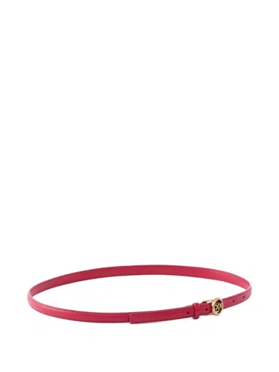 Pinko Love Birds-buckle Belt In Pink