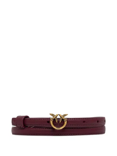 Pinko Love Birds Buckle Belt In Brown